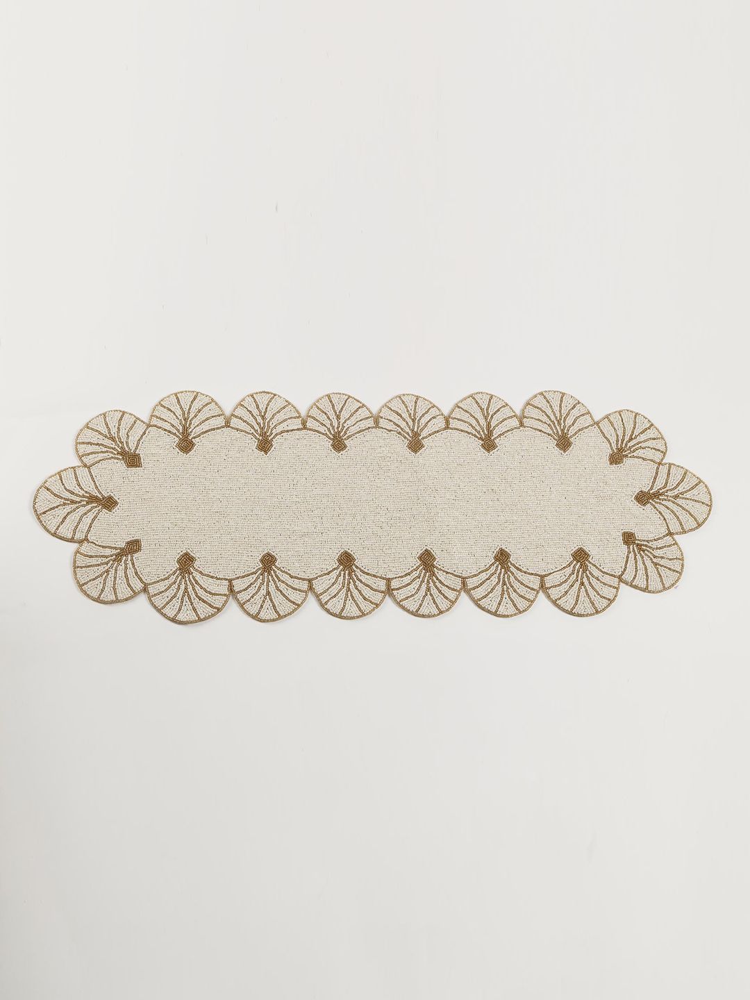 Home Centre Beige Textured Table Runner Price in India