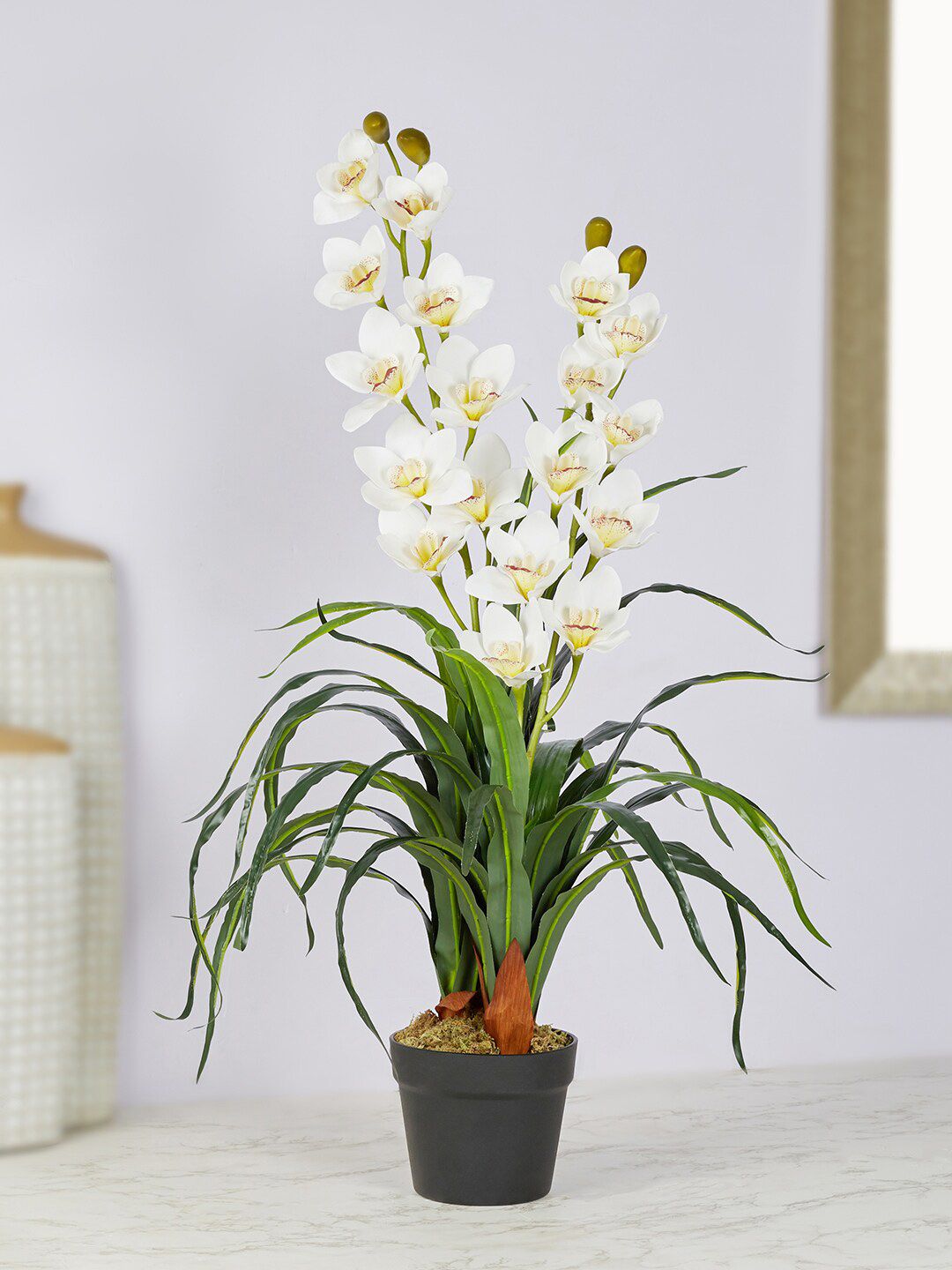 HomeTown White Ilana Artificial Orchid Potted Plant Price in India