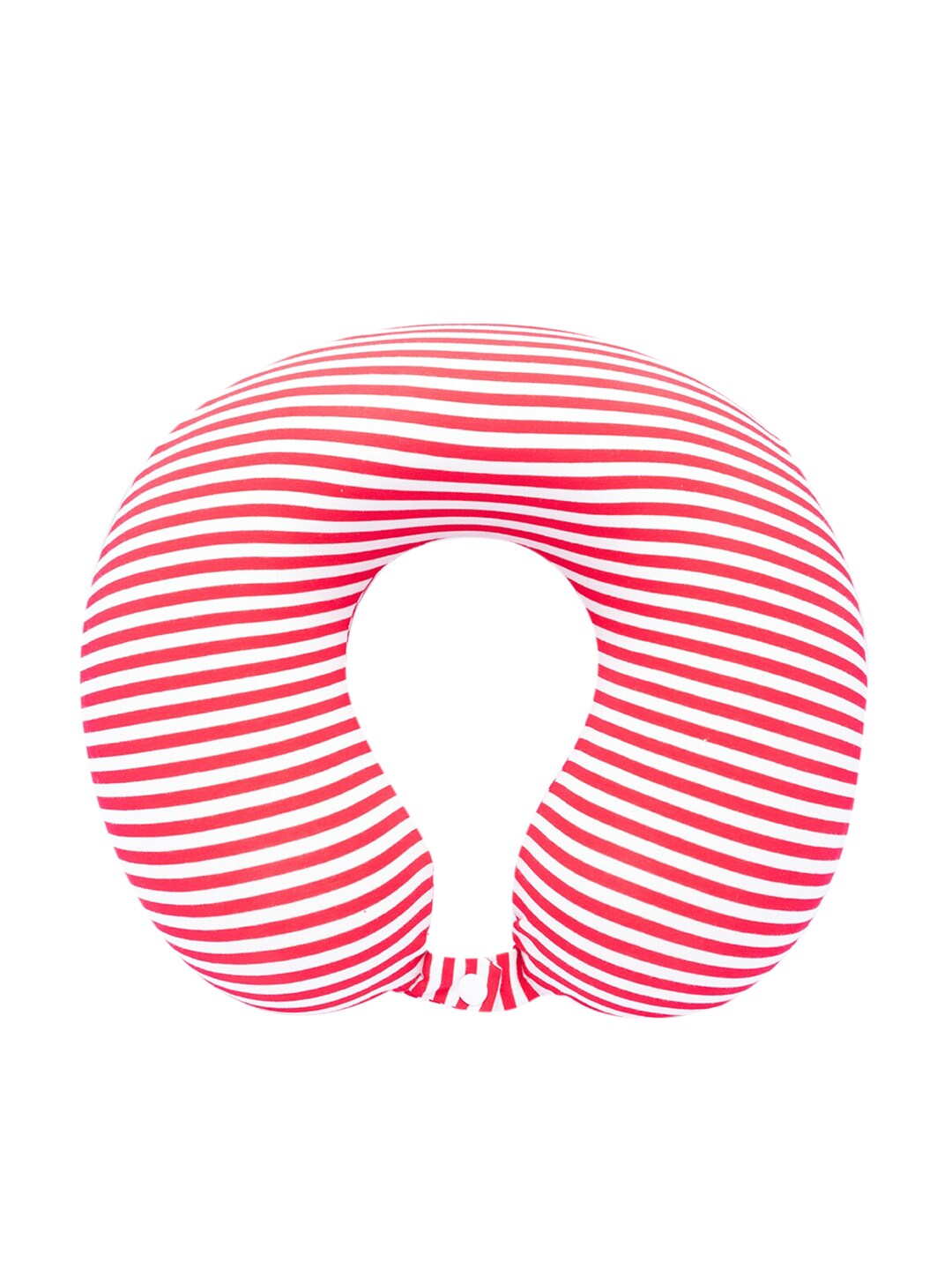 MARKET99 Red & White Striped Neck Support Travel Pillow Price in India
