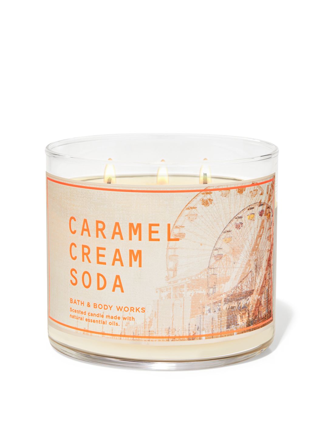 Bath & Body Works Caramel Cream Soda 3-Wick Scented Candle with Essential Oils - 411g Price in India