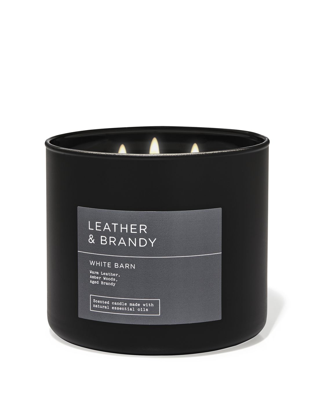 Bath & Body Works White Barn Leather & Brandy 3-Wick Scented Candle -  411 g Price in India