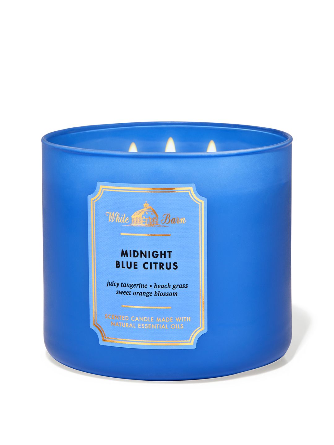 Bath & Body Works Midnight Blue Citrus 3-Wick Scented Candle with Essential Oils - 411g Price in India