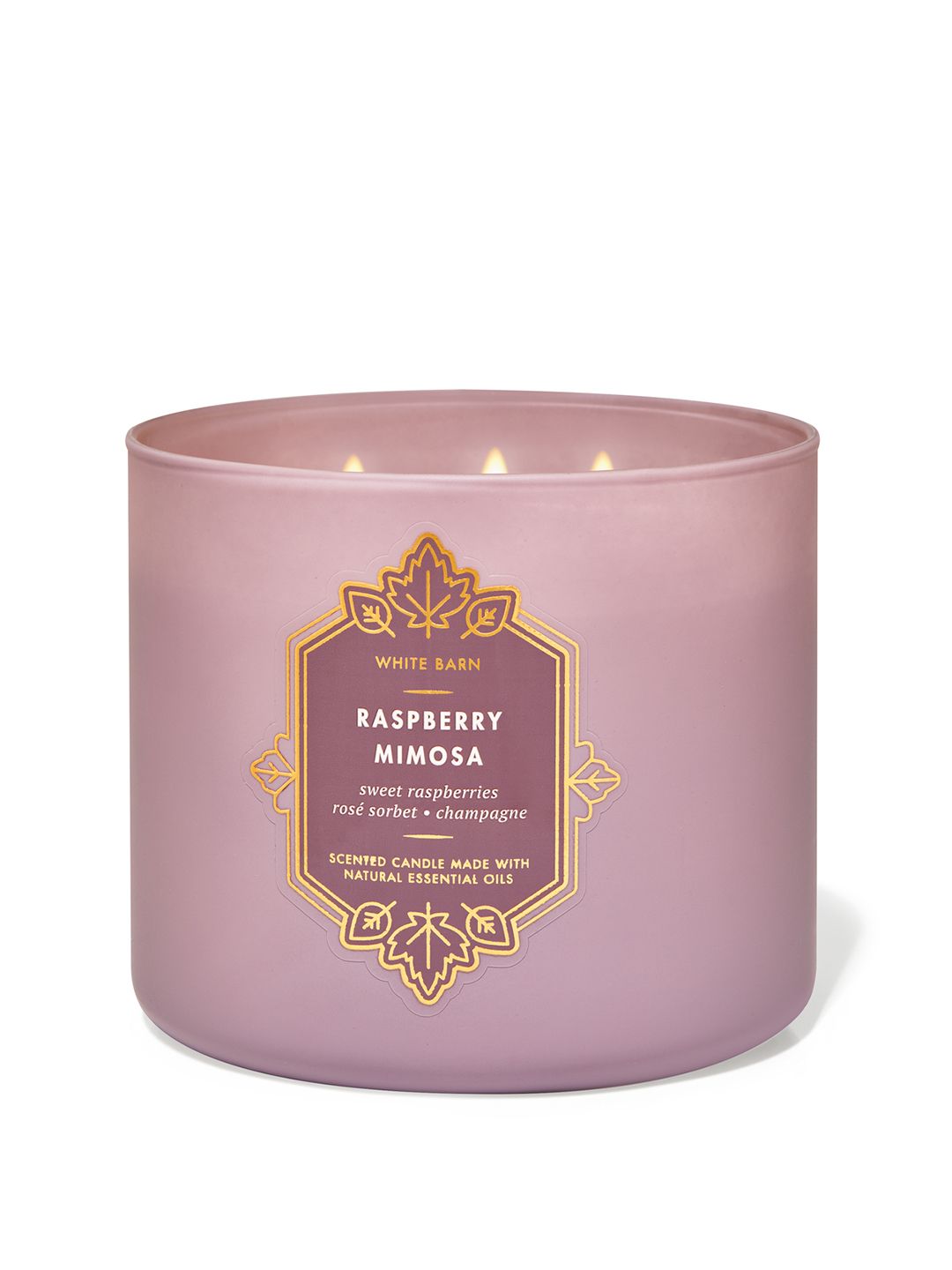 Bath & Body Works Raspberry Mimosa 3-Wick Scented Candle with Essential Oils - 411g Price in India