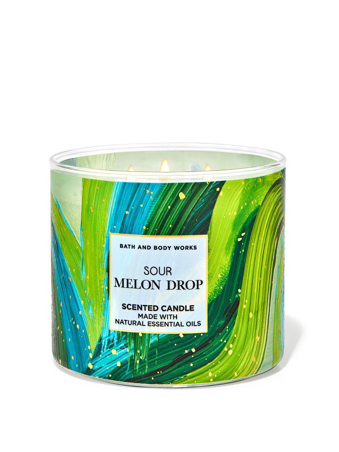Bath & Body Works Sour Melon Drop 3-Wick Scented Candle with Natural Essential Oils - 411g Price in India