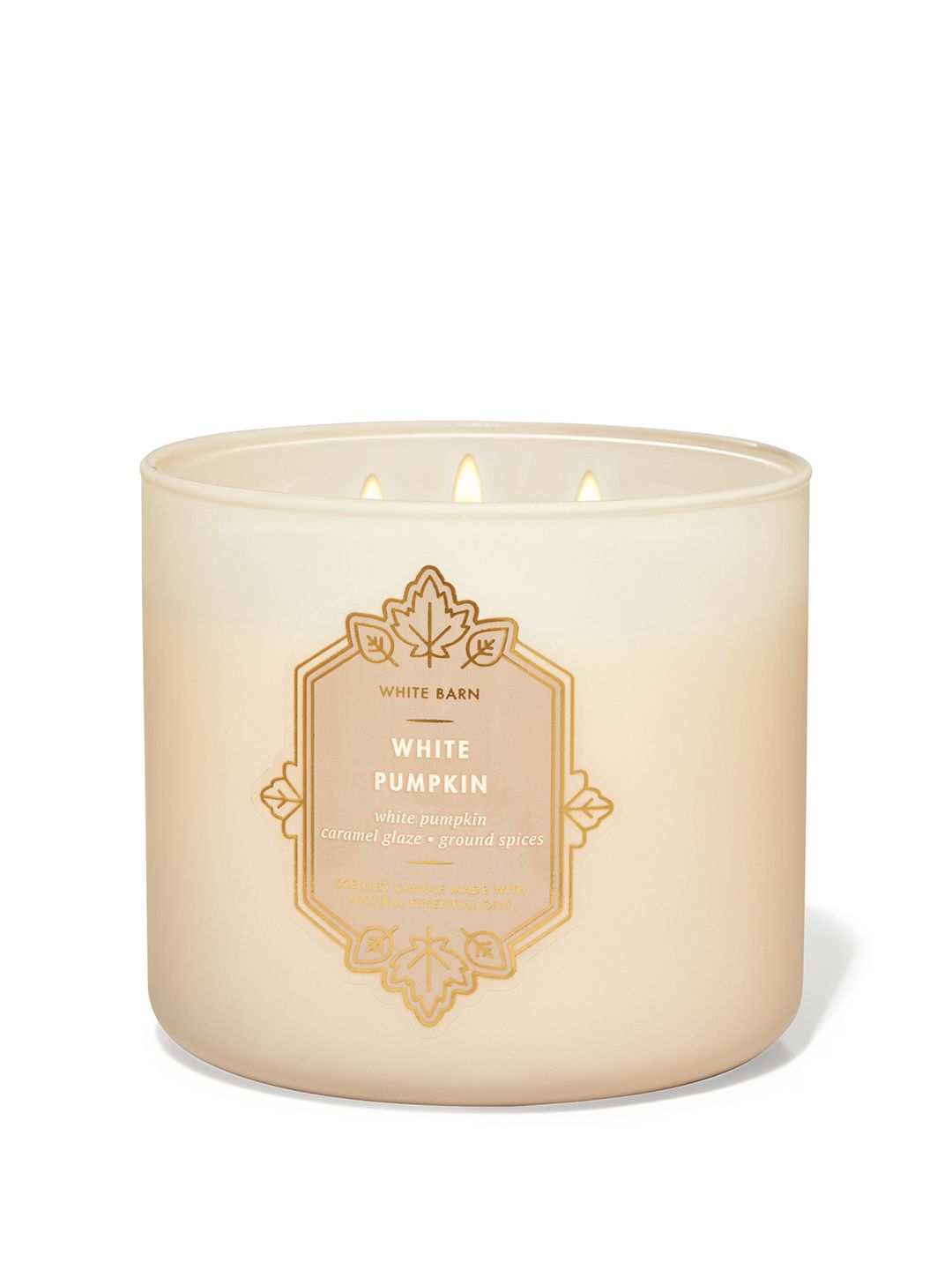 Bath & Body Works White Pumpkin 3-Wick Scented Candle with Essential Oils - 411g Price in India