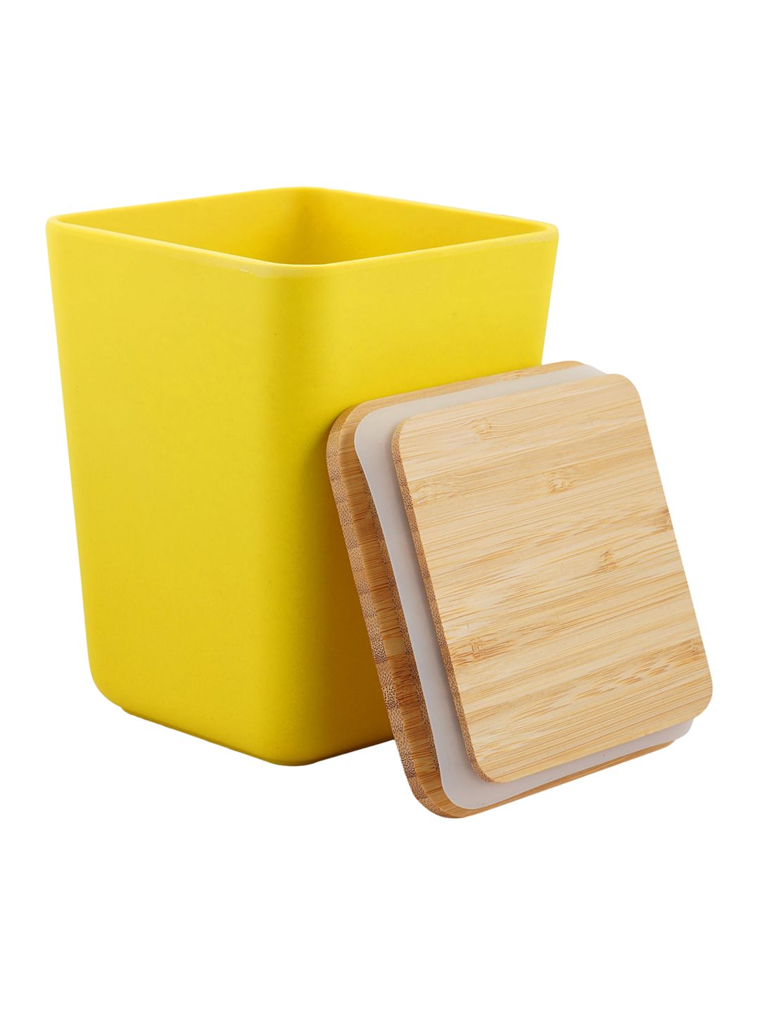 Earthism Yellow Solid Bamboo Canister 1000 ML Price in India