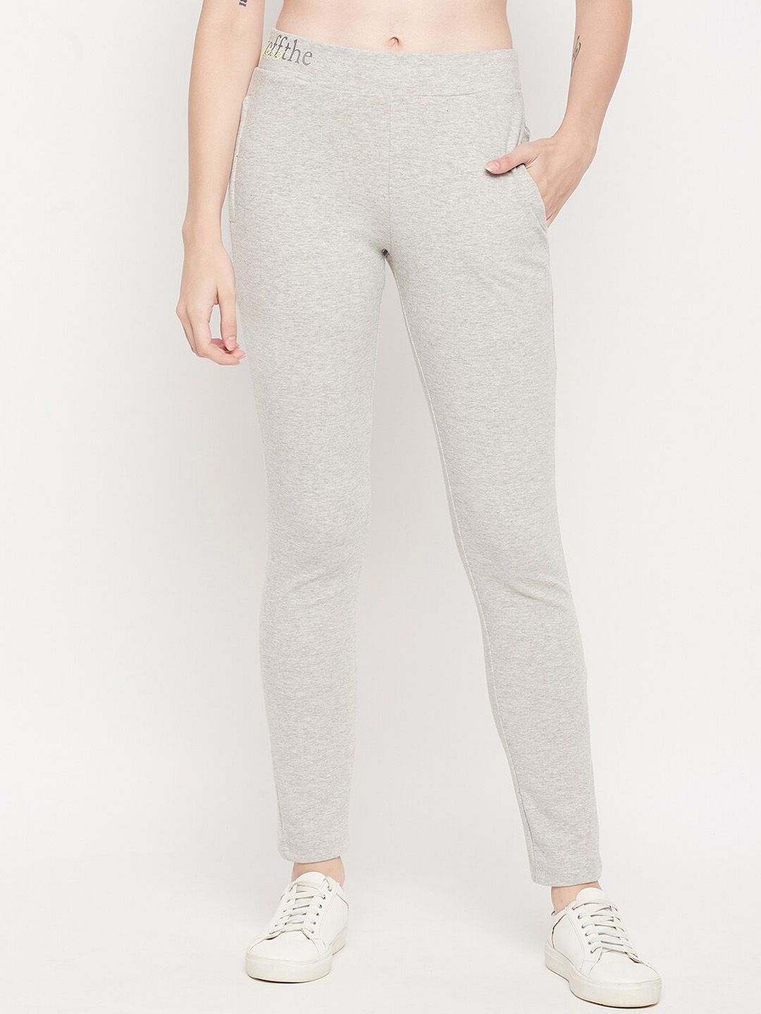 MADAME M SECRET Women Grey Solid Track Pants Price in India