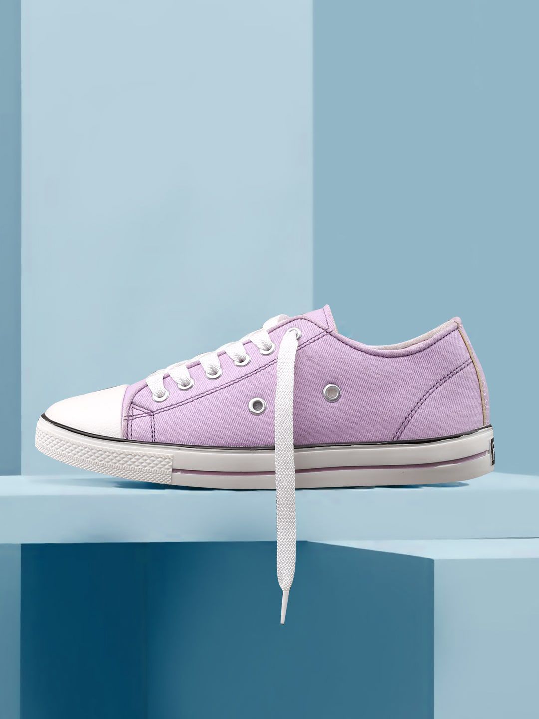 sneakers villa Women Purple Colourblocked Sneakers Price in India