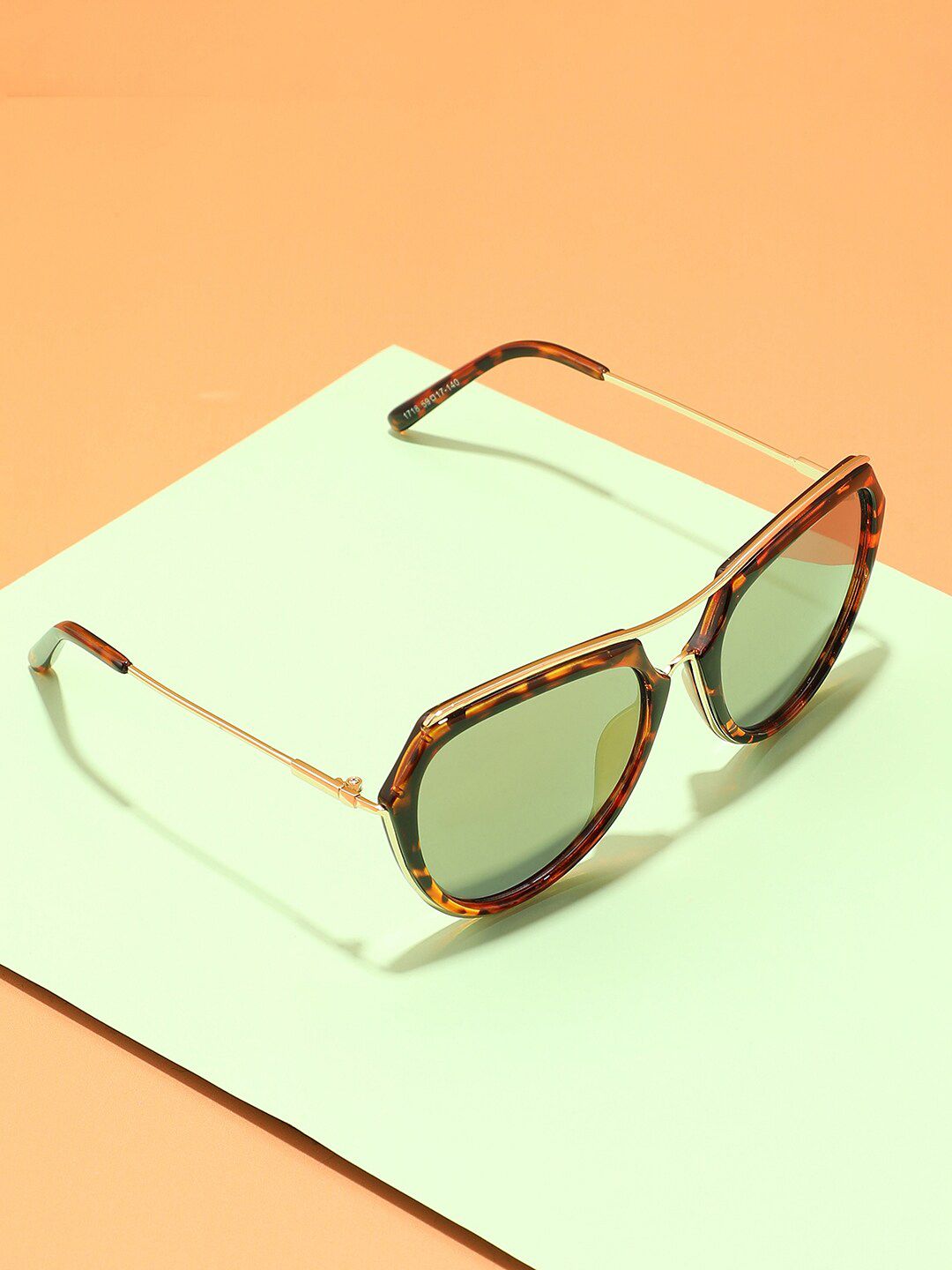 HAUTE SAUCE by Campus Sutra Women Brown Lens & Brown Oversized Sunglasses with Polarised Lens