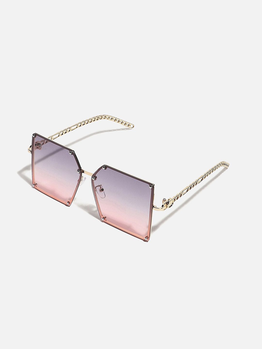 HAUTE SAUCE by Campus Sutra Women Mirrored Lens Rectangle Sunglasses with Polarised Lens