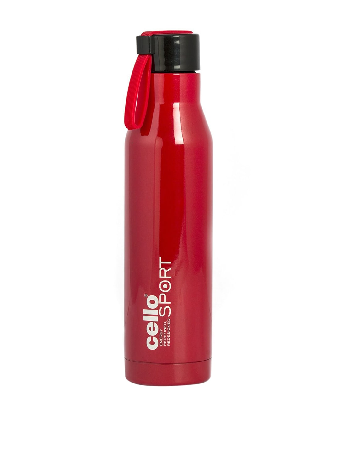 Cello Red Printed Double Wall Vacuum & BPA Free Stainless Steel Water Bottle Price in India