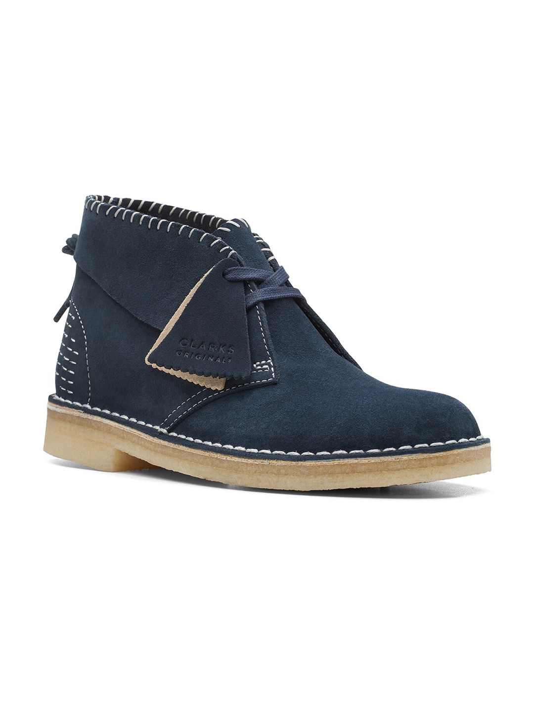 Clarks Clarks Women Navy-Blue Solid Casual Slim Desert Boots