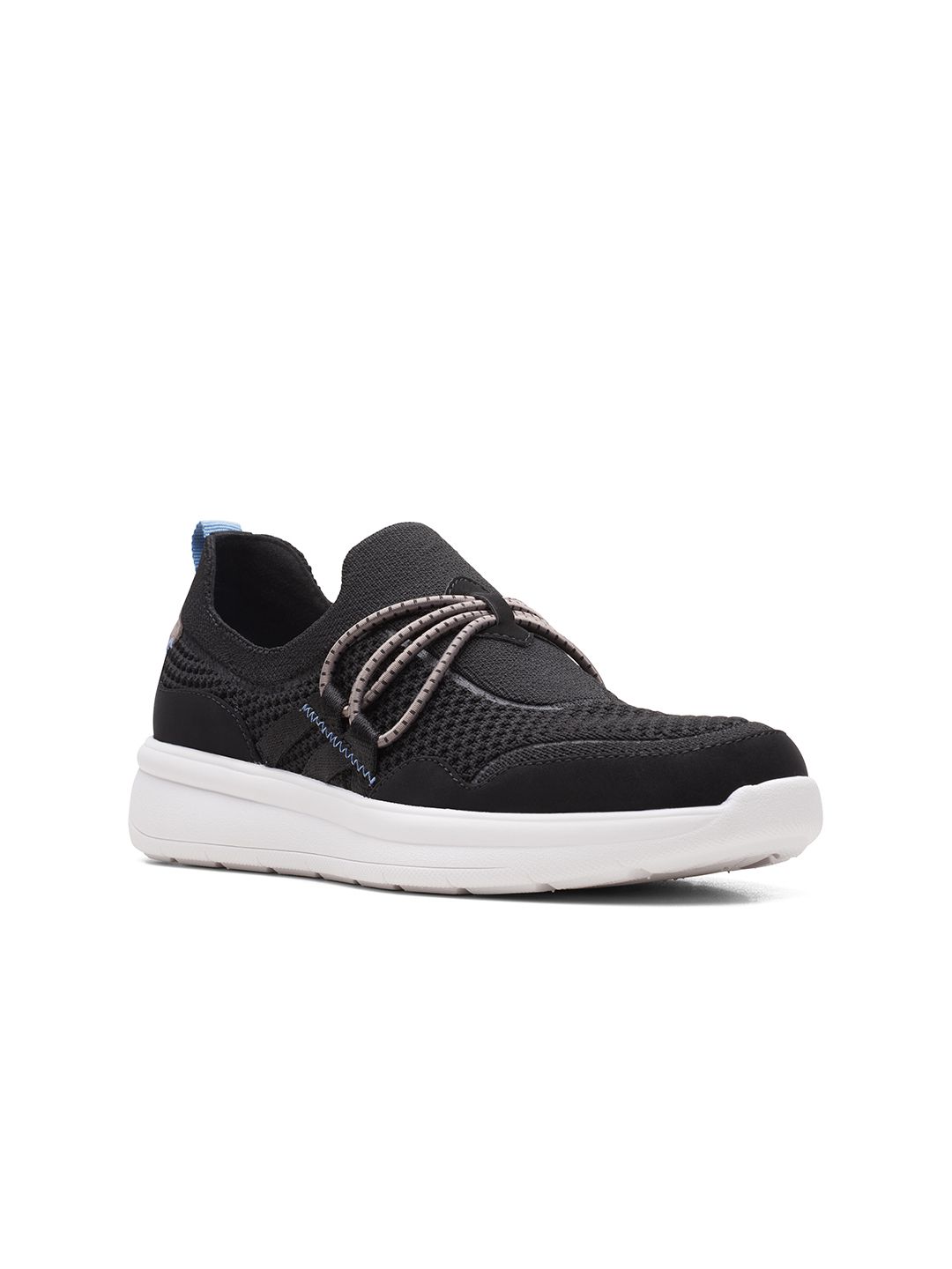 Clarks Women Black Textured Slip-On Sneakers Price in India