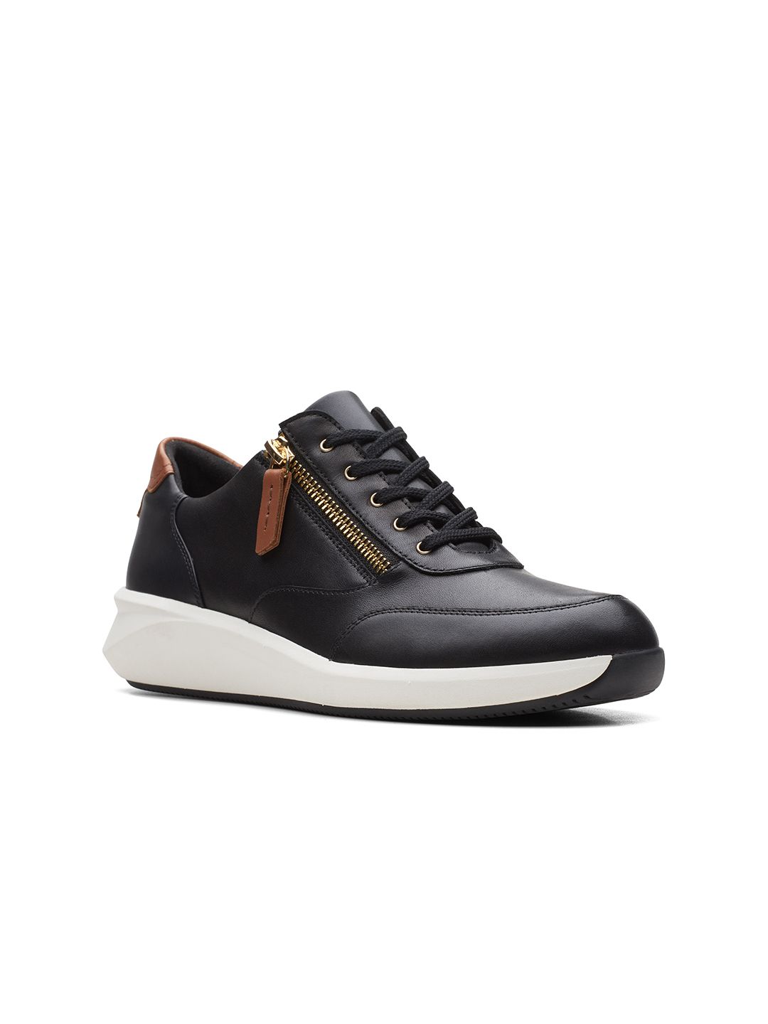 Clarks Women Black Leather Sneakers Price in India