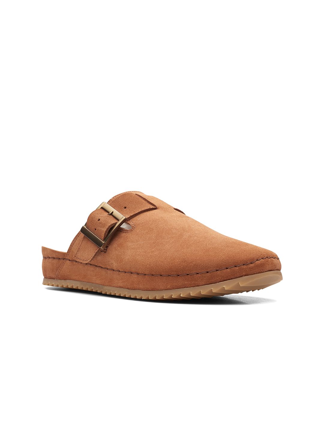 Clarks Women Brown Suede Mules Price in India