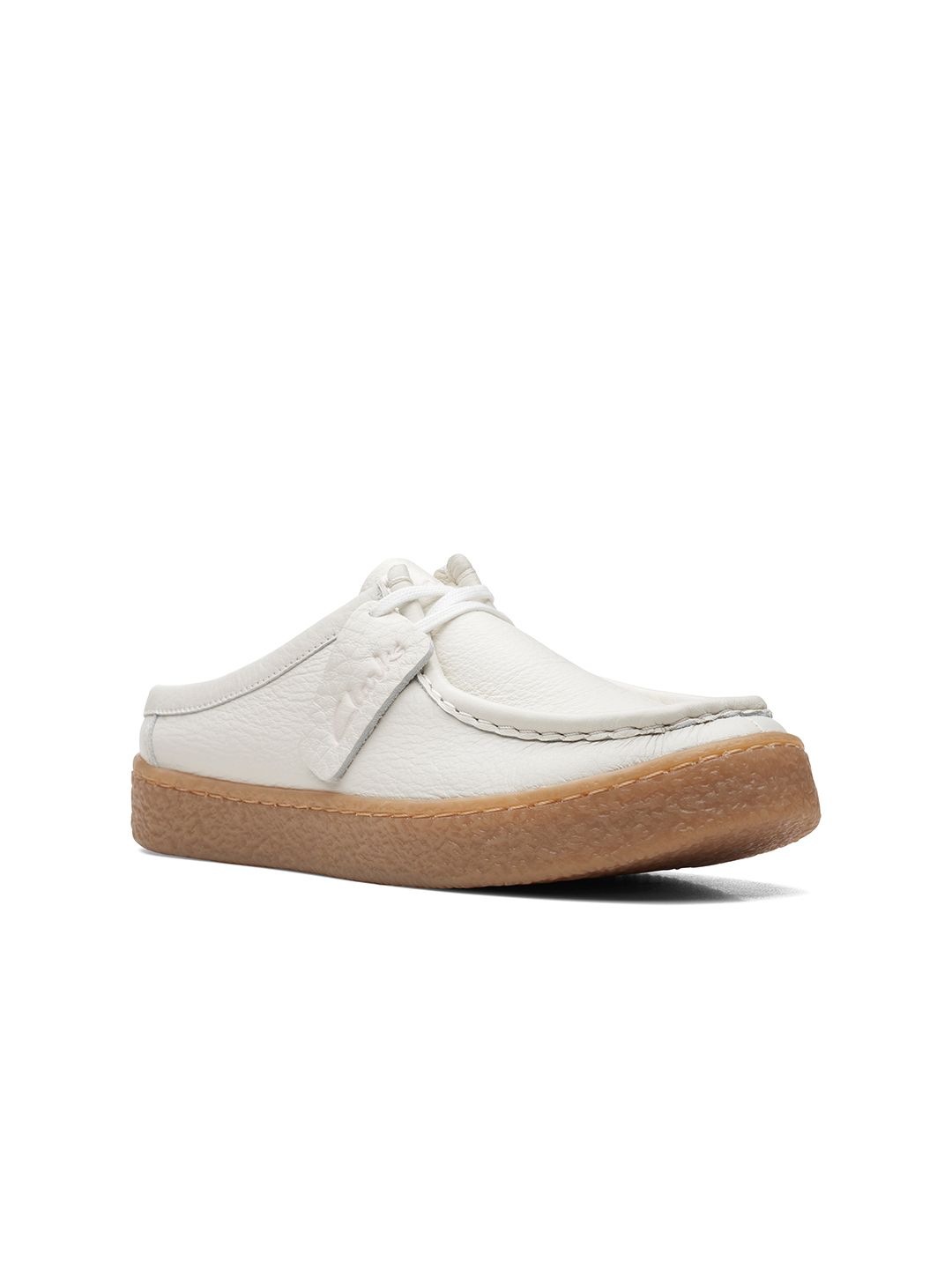 Clarks Women White Leather Mule Price in India