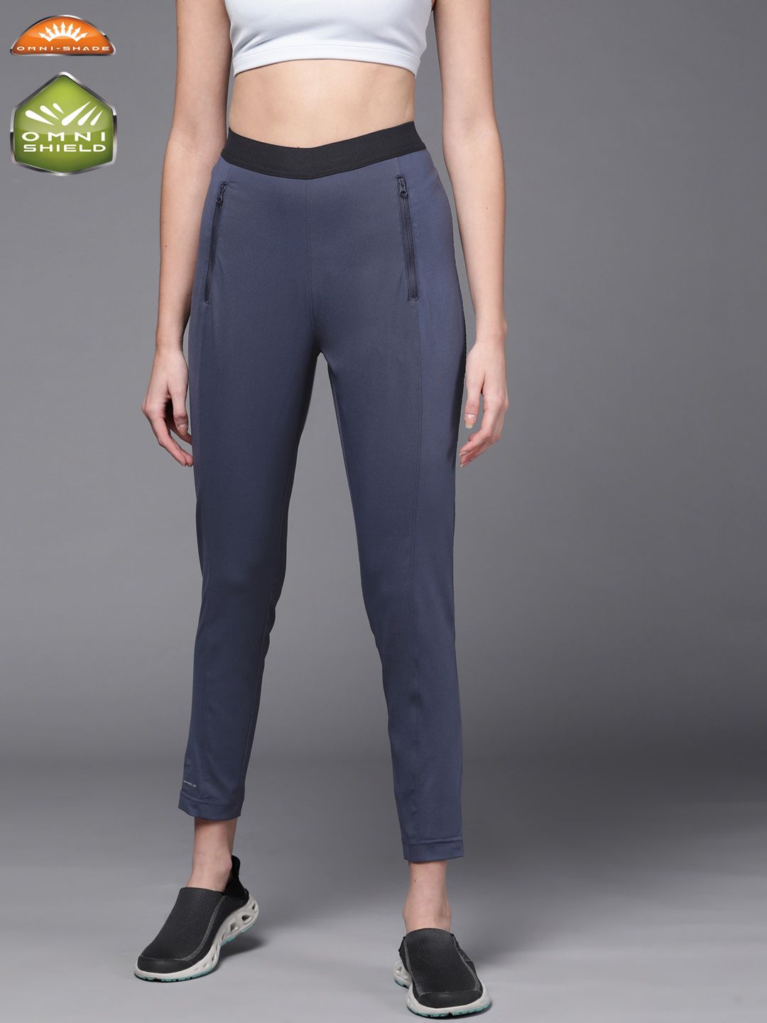 Columbia Women Blue Solid On The Go Hybrid Track Pant Price in India