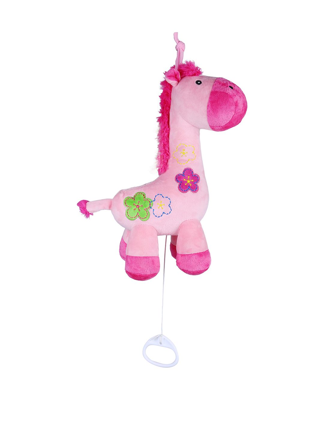 Baby Moo Pink Pony Bed Hanging Musical Pulling Toy