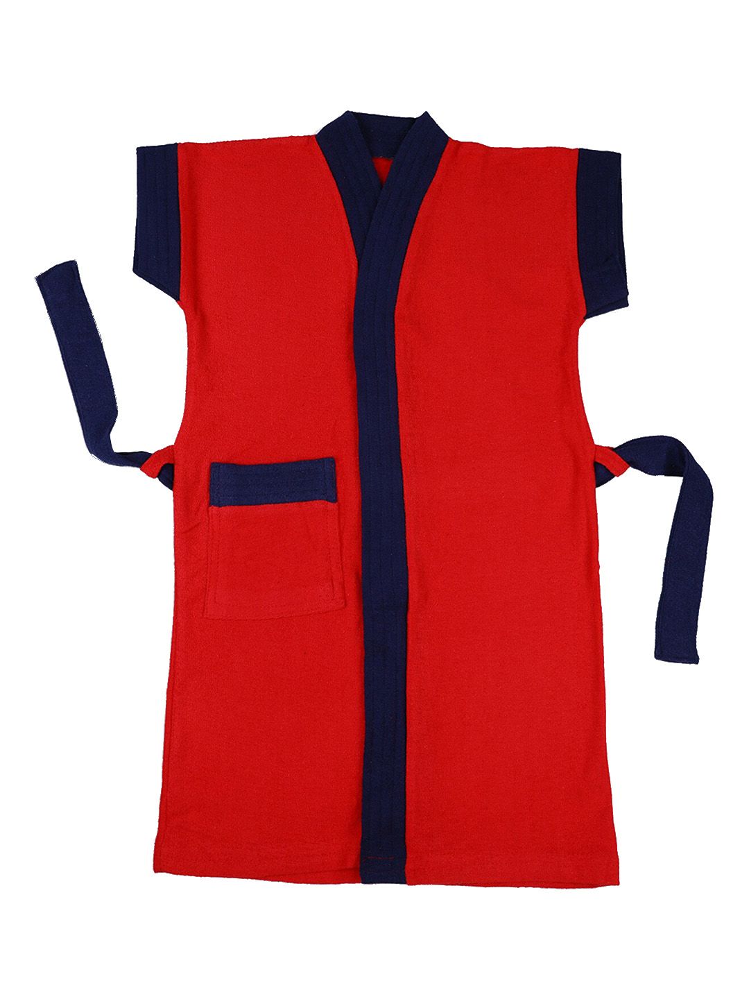 Baby Moo Kids Red Pure Cotton Bath Robe
