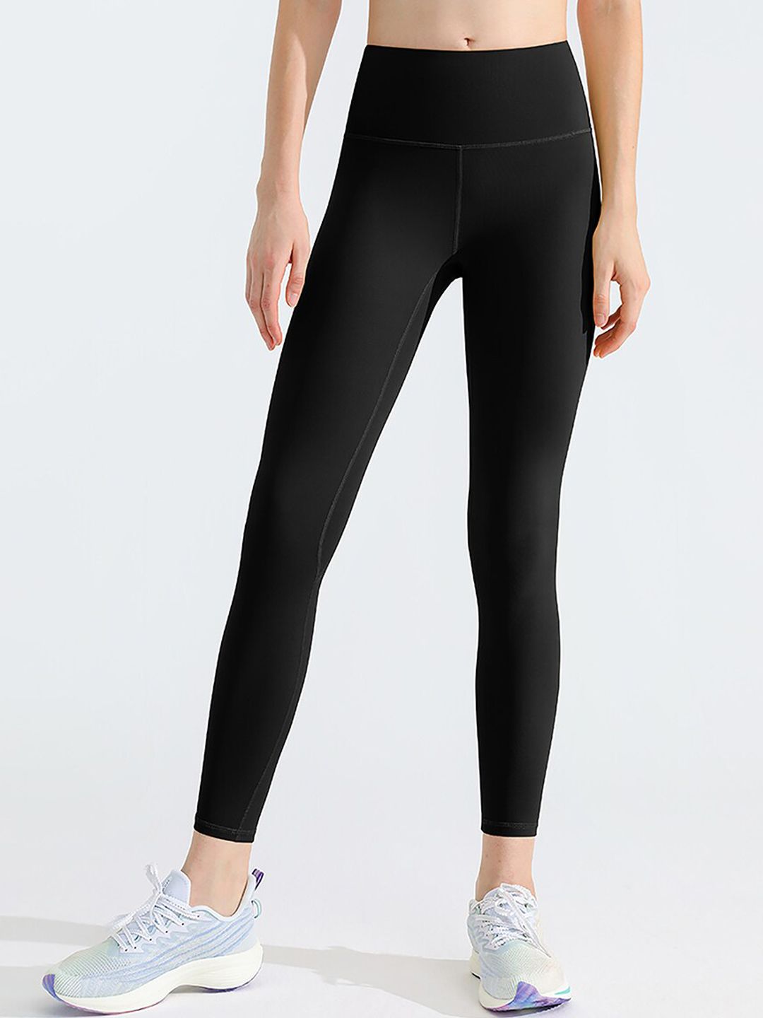 JC Collection Women Black Solid Antimicrobial Ankle Length Training Tights Price in India