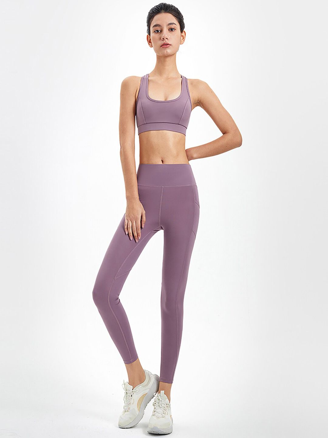 JC Collection Women Purple Solid Sports Tracksuit Price in India