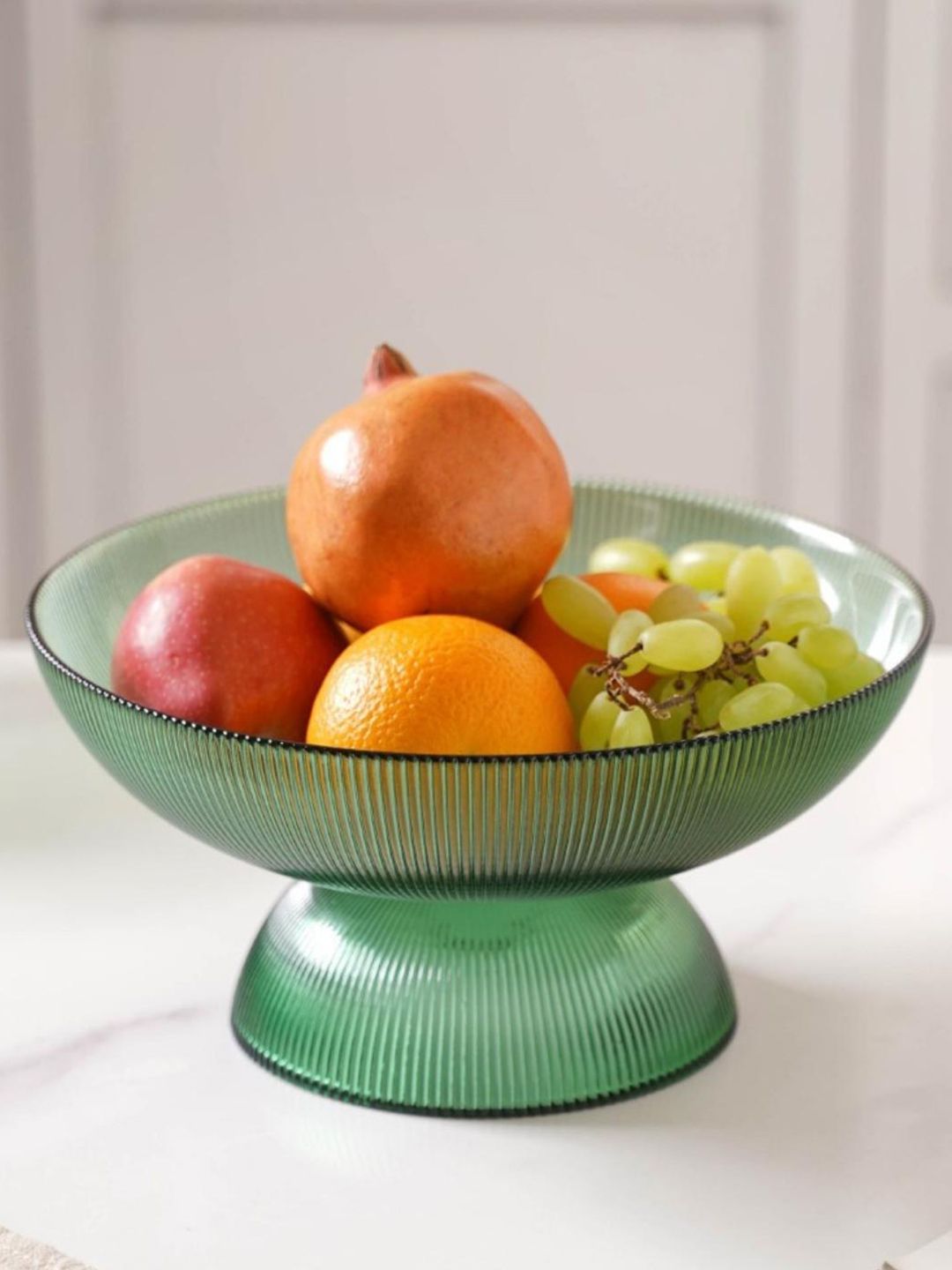 Nestasia Textured Large Glass Fruit Serving Bowl 1.2 L Price in India