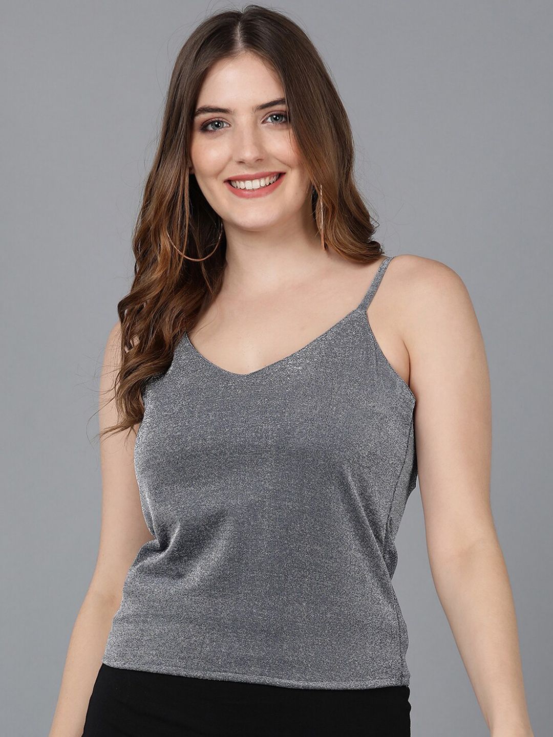 DressBerry Grey Tank Top Price in India