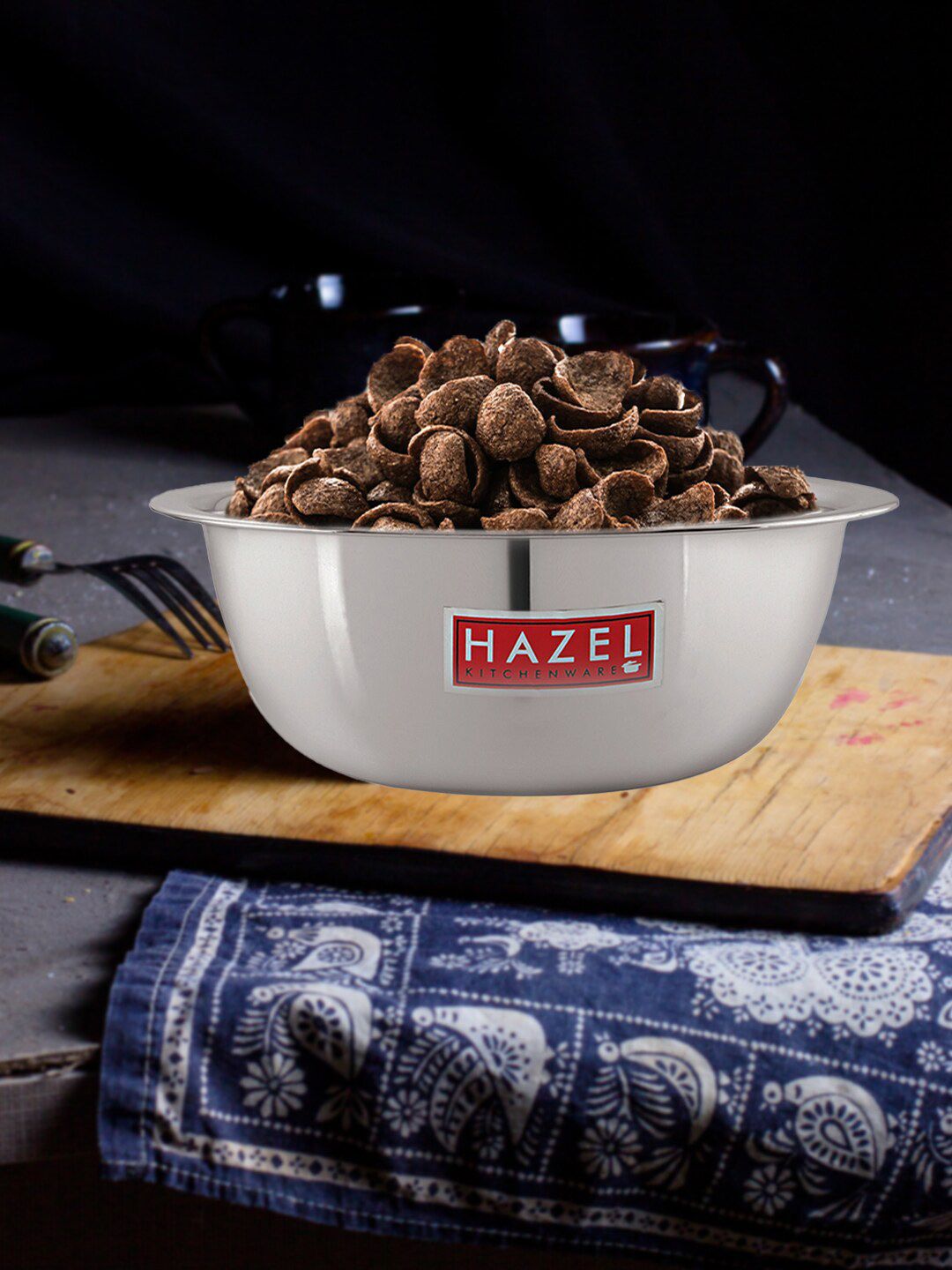 HAZEL Silver-Toned Stainless Steel Serving Bowl Price in India