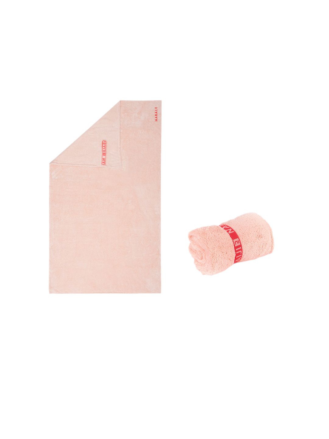 Nabaiji By Decathlon Pink Solid 150 GSM Bath Towels Price in India