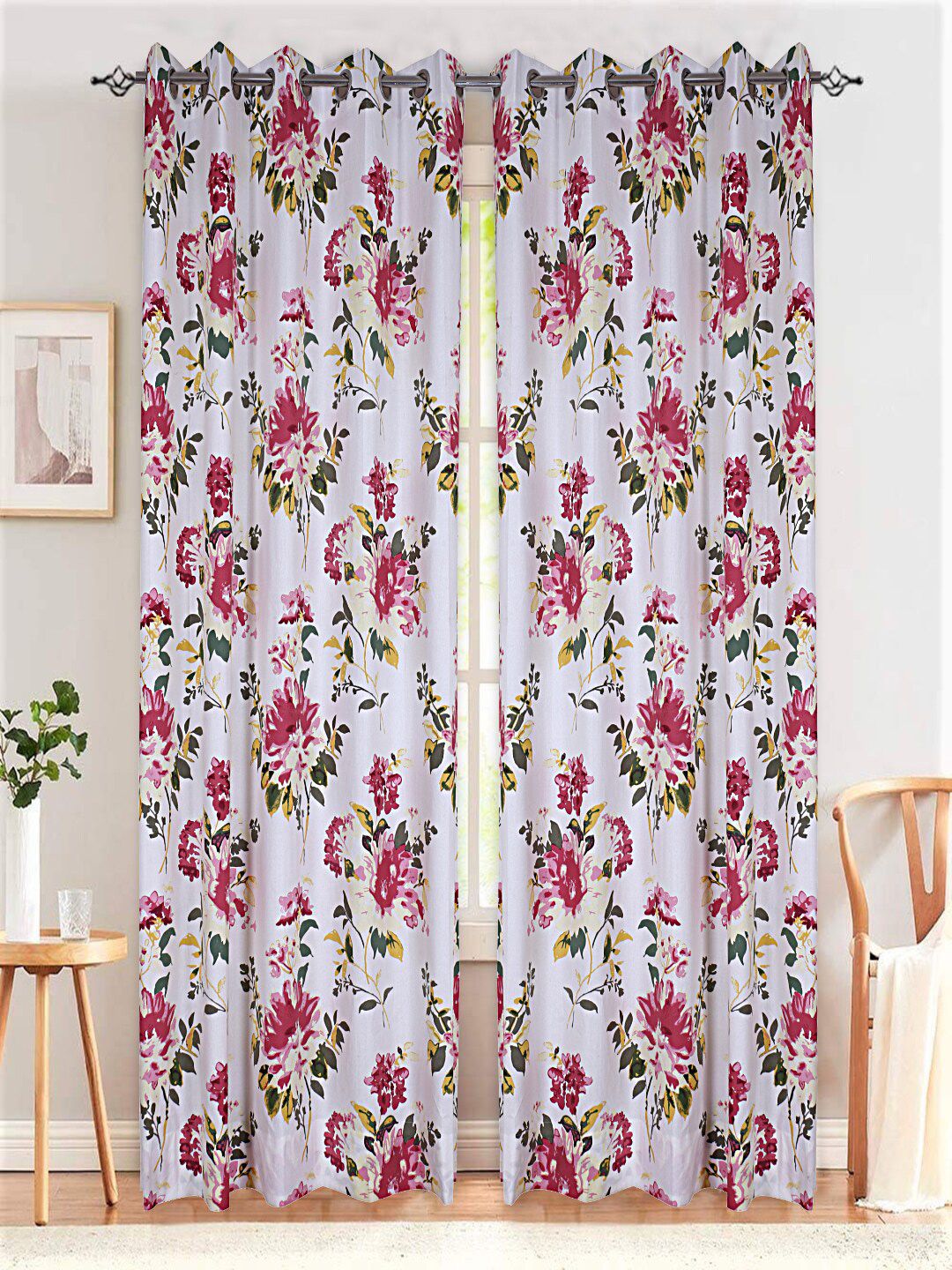 INDHOME LIFE  Floral Cotton Door Curtain Price in India
