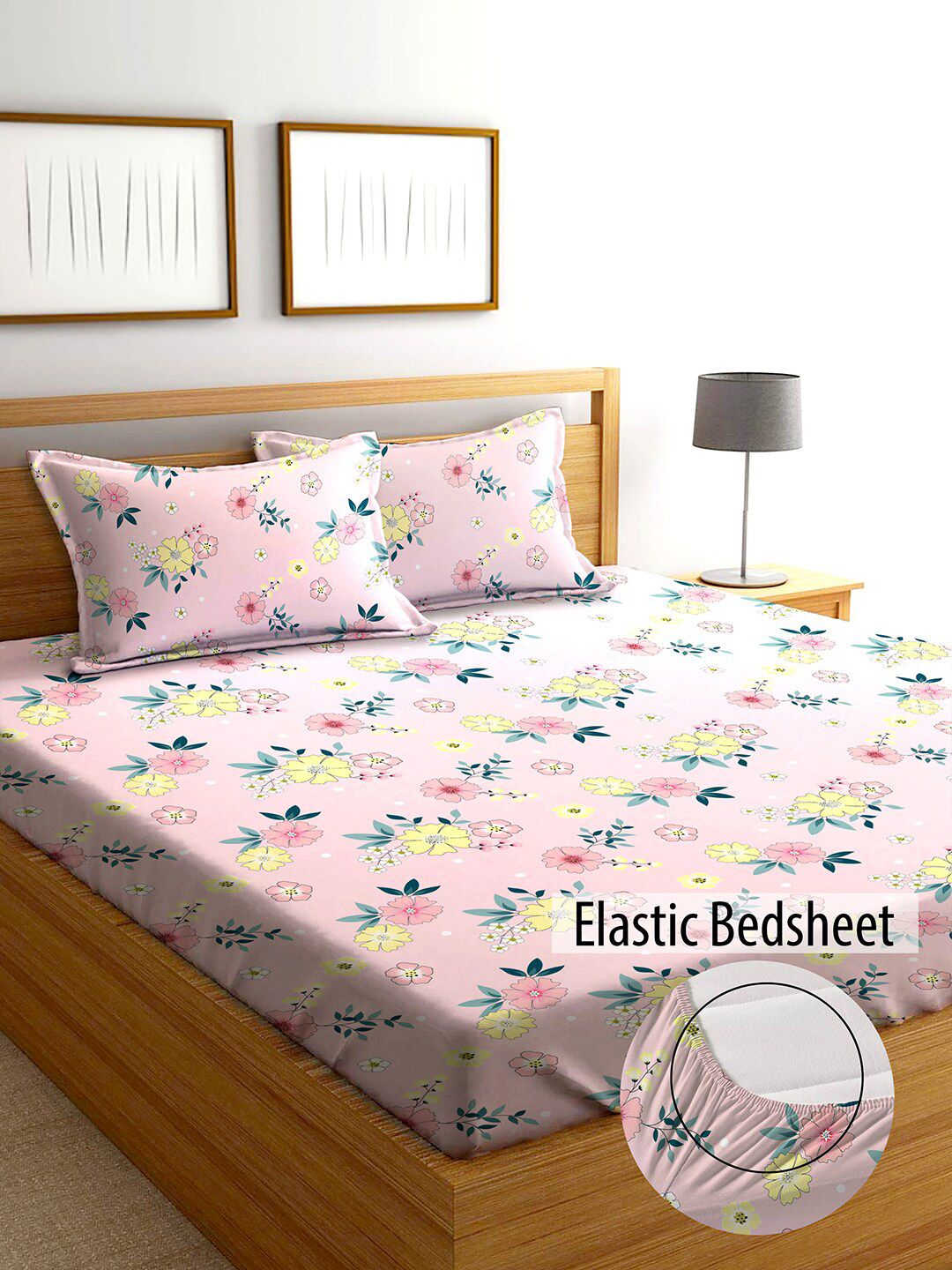 AEROHAVEN  Floral 210 TC King Bedsheet with 2 Pillow Covers Price in India
