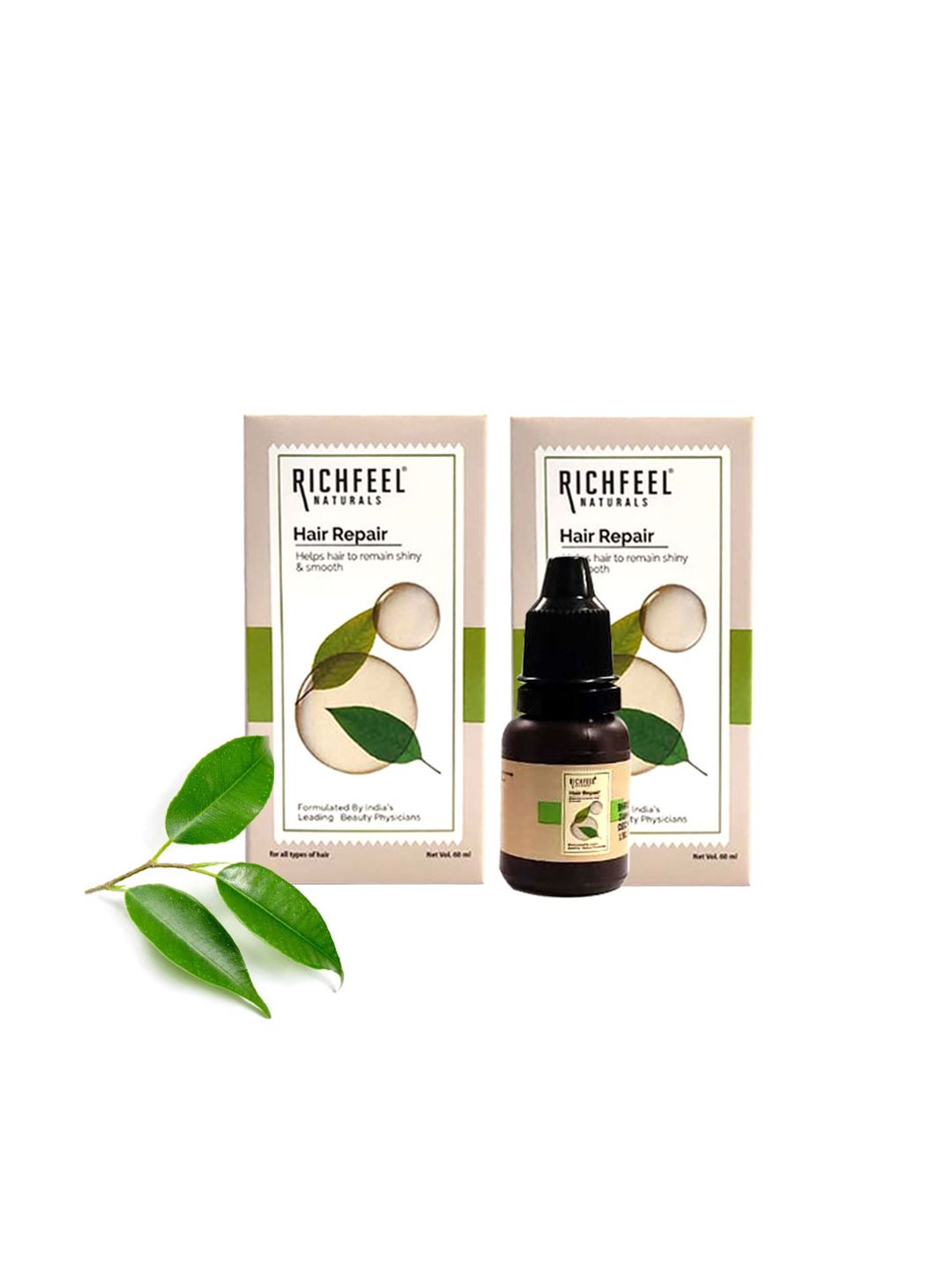 Richfeel Set of 2 Hair Repair Serum for Shiny & Smooth Hair - 10 ml each