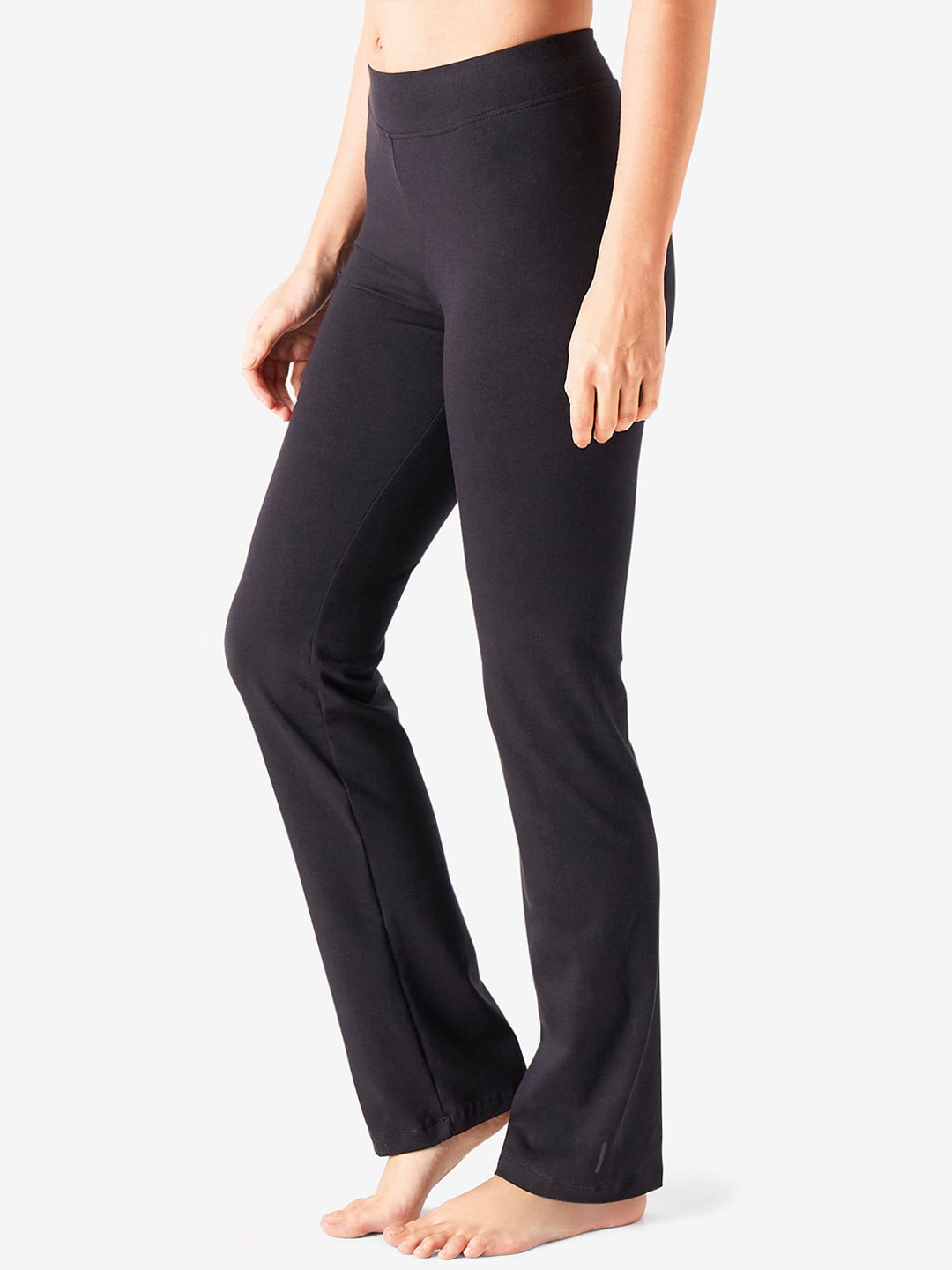 NYAMBA By Decathlon Women Black Solid Cotton Track Pant Price in India