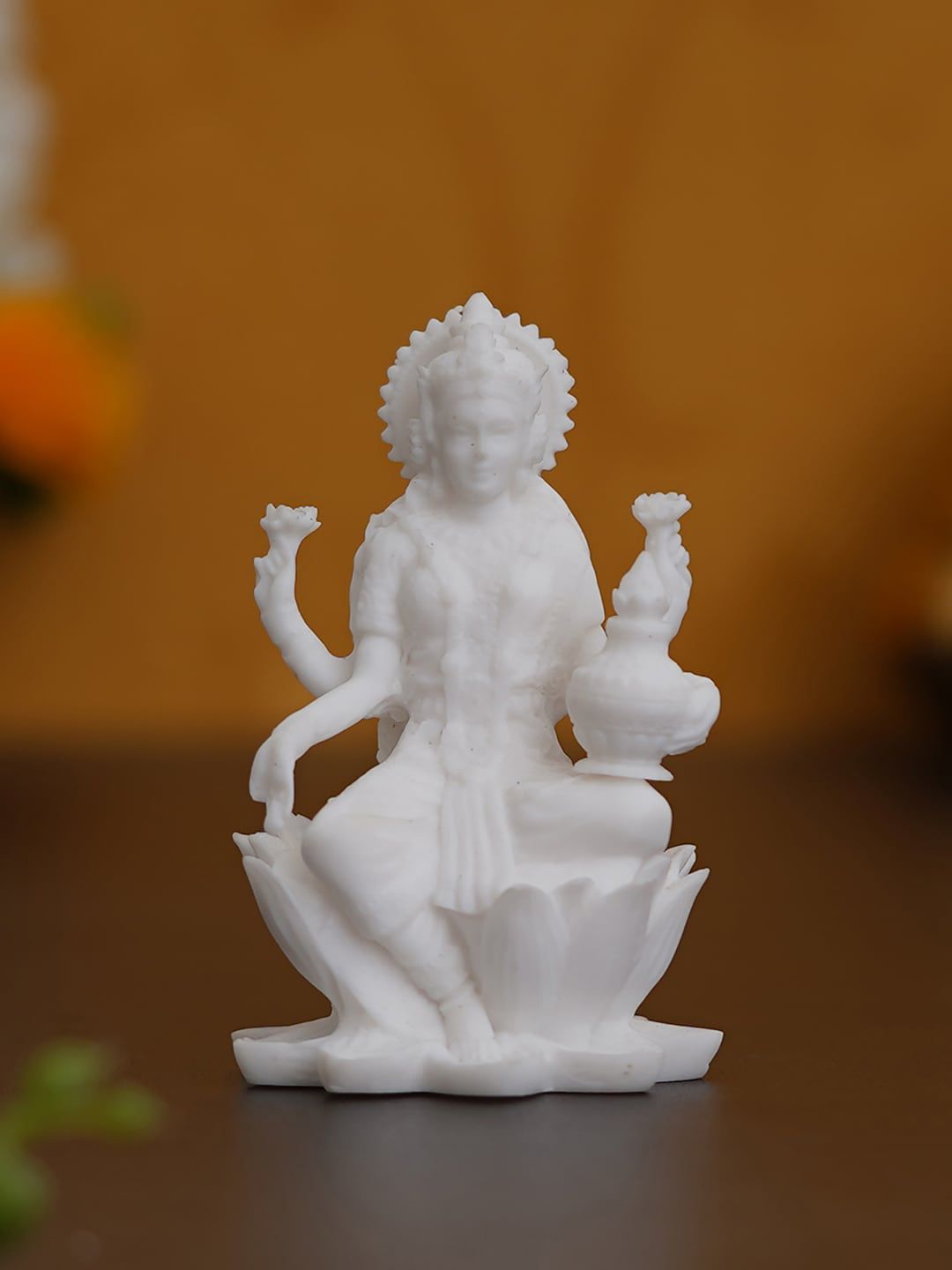 eCraftIndia White Solid Goddess Laxmi Statue Showpiece Price in India