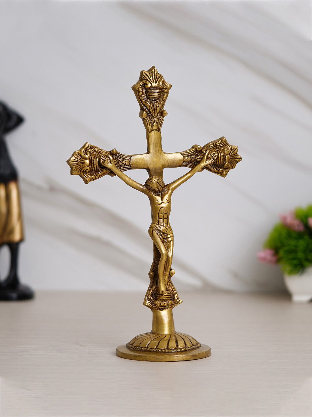 eCraftIndia Gold-Toned Jesus Christ Showpiece Price in India