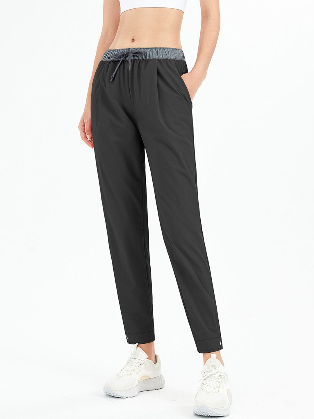 JC Collection Women Black Solid Track Pants Price in India