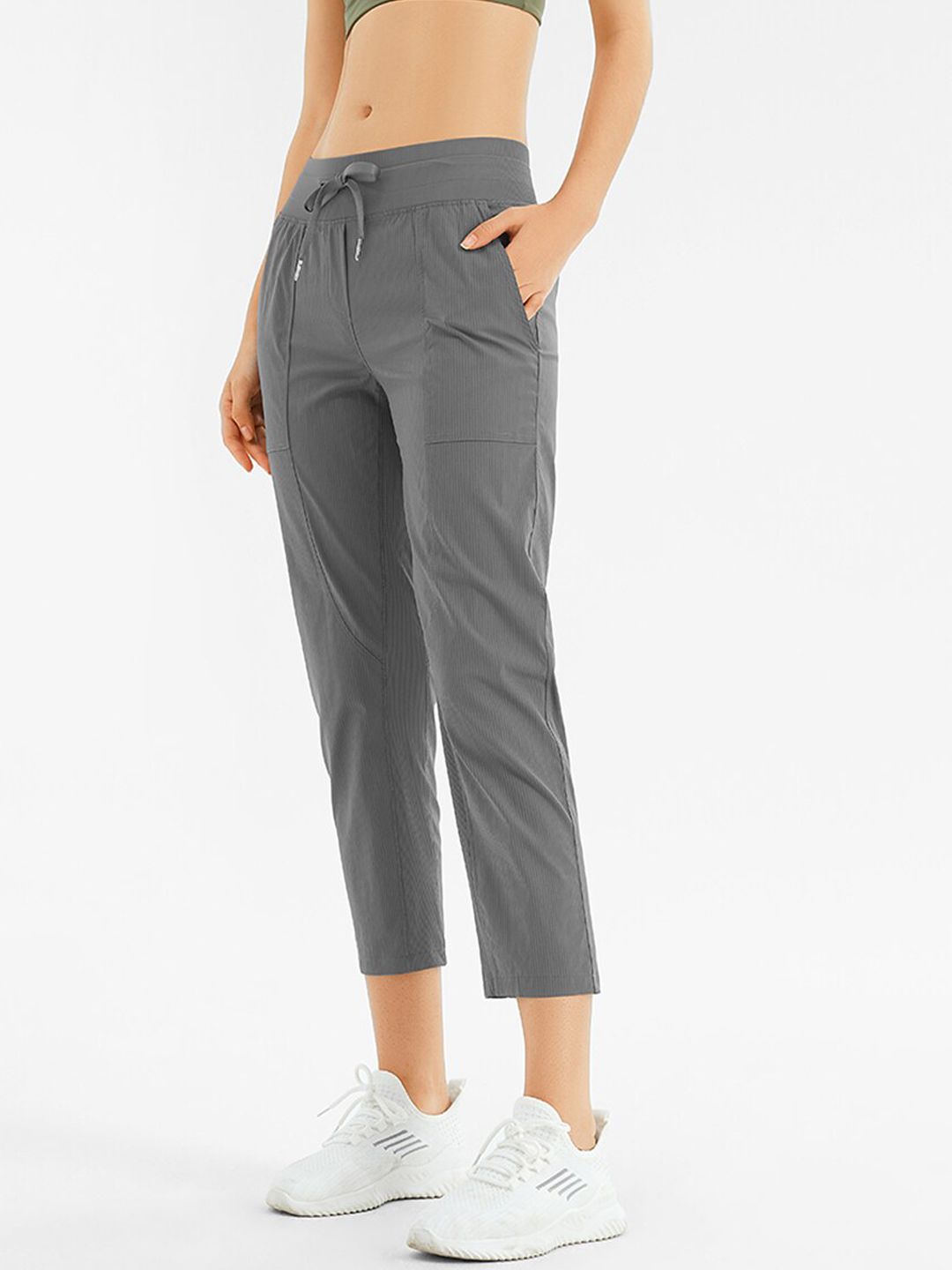 JC Collection Women Grey Solid Relaxed-Fit Track Pants Price in India