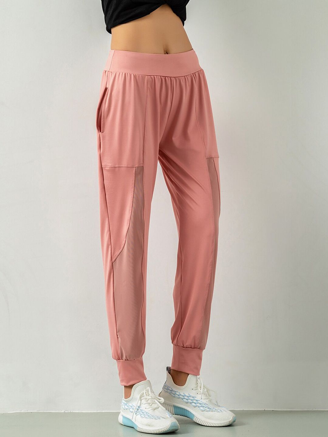 JC Collection Women Pink Solid Sports Joggers Price in India