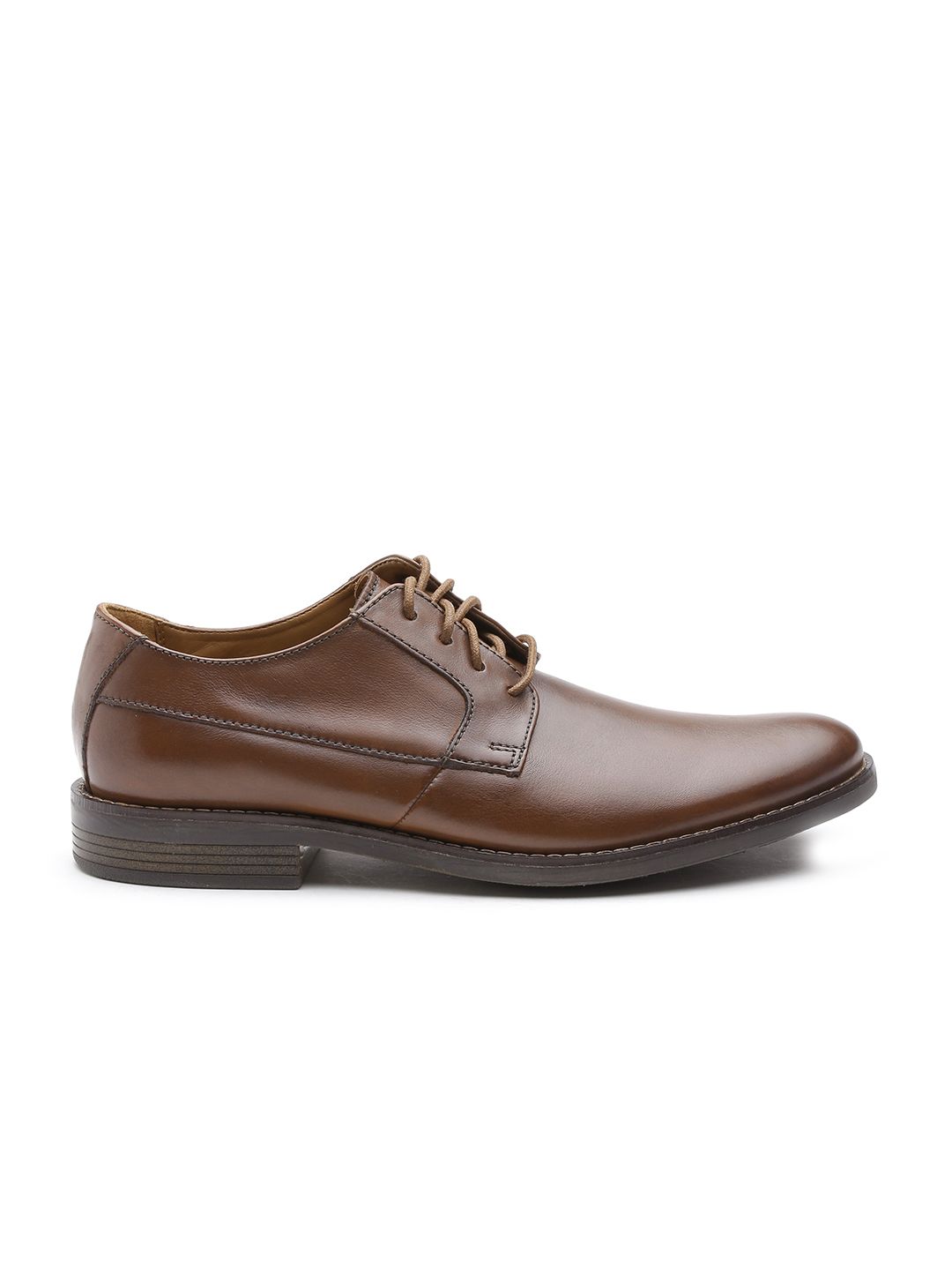 Clarks Men Brown Leather Derbys