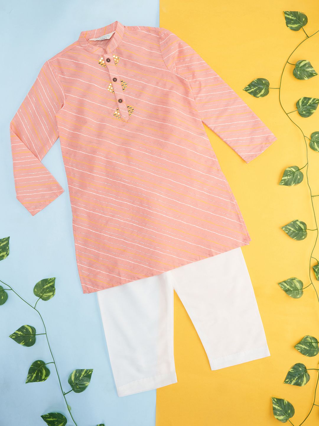 indus route by Pantaloons Boys Striped Kurta with Pyjamas