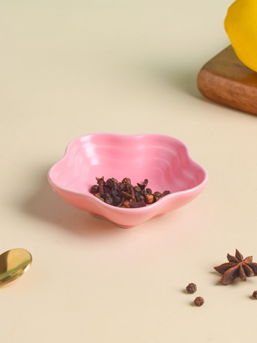 Nestasia Pink Solid Ceramic Glossy Bowl Price in India