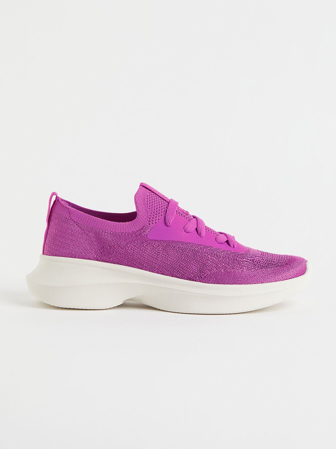 H&M Women Purple Fine-knit trainers Price in India