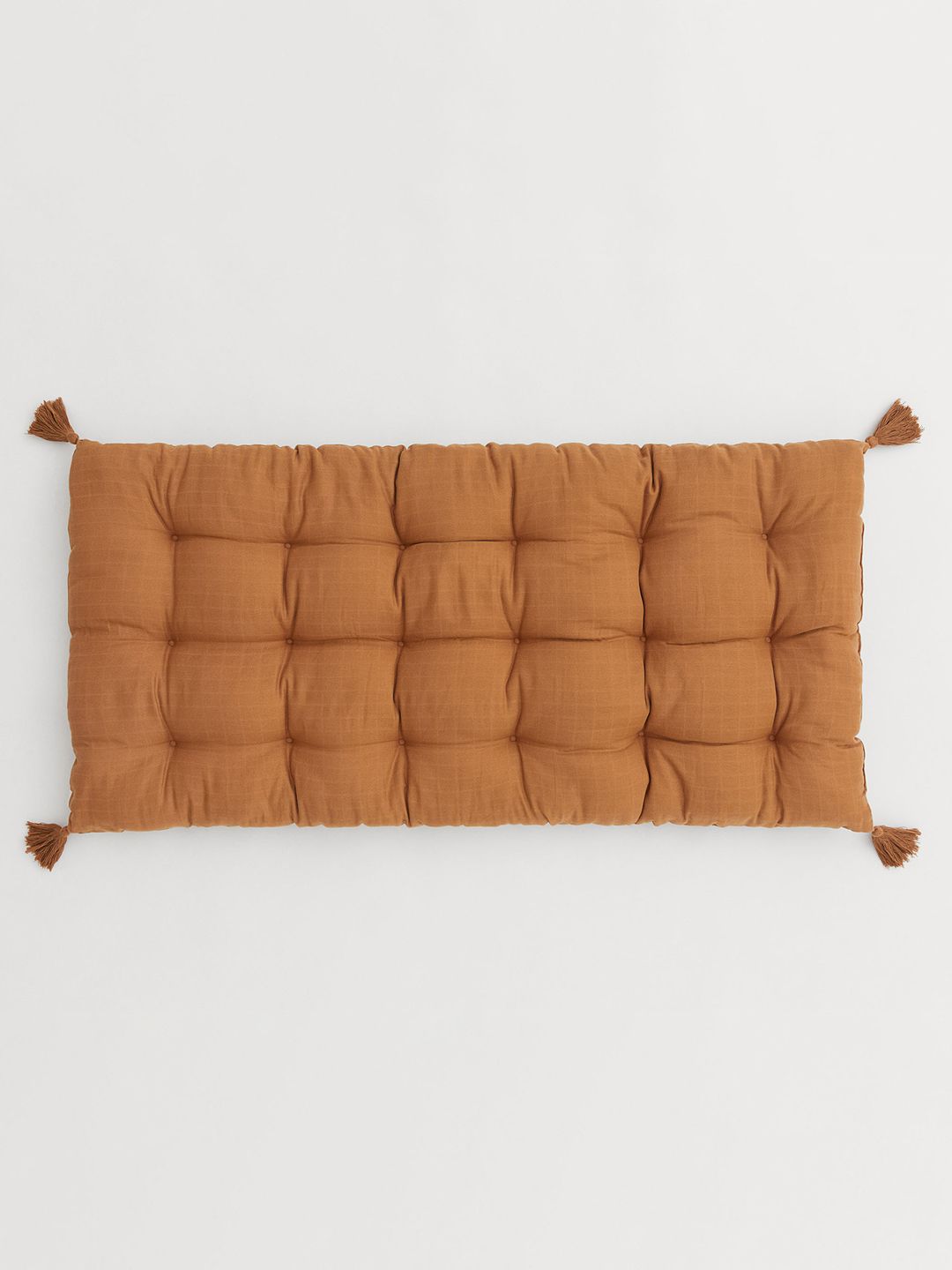 H&M Brown Solid Cotton Muslin Seat Cushion Price in India