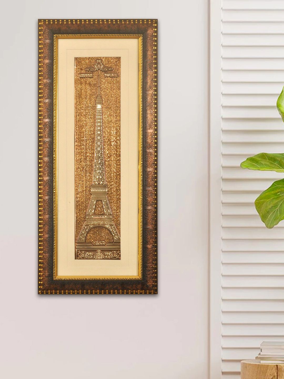 SHREE KALA HOME DECOR Eiffel Tower Embossed Aluminium Foil Wall Painting Price in India