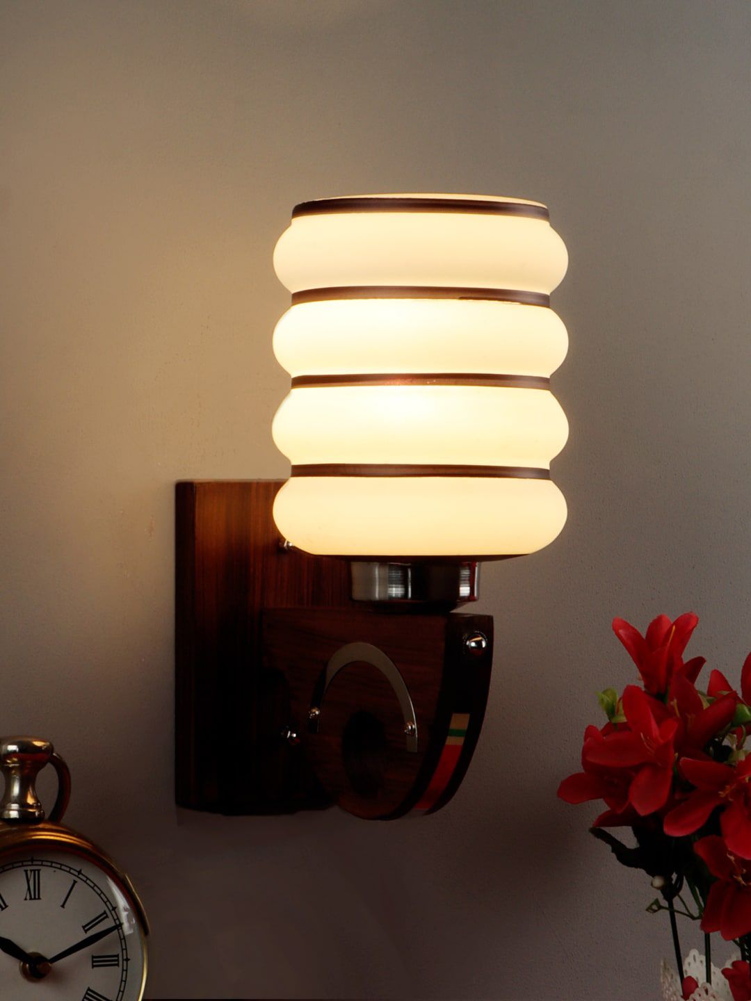 Foziq Wooden Side Wall Lamps Price in India