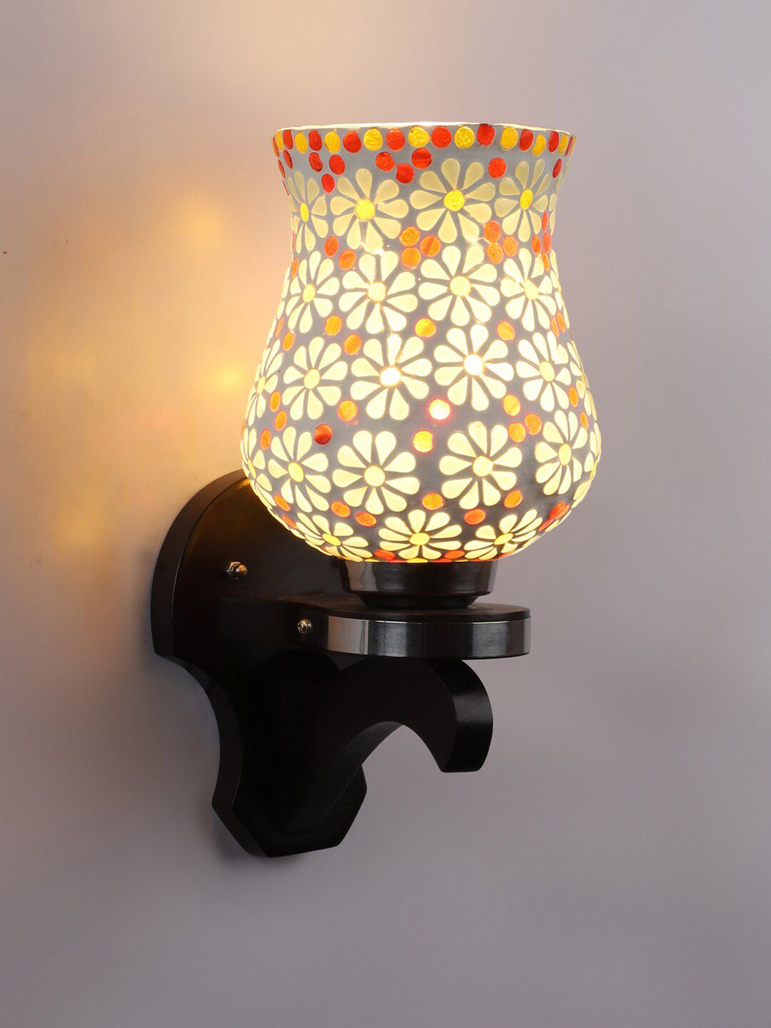 Foziq Multicolored Traditional Side Wall Lamps Price in India