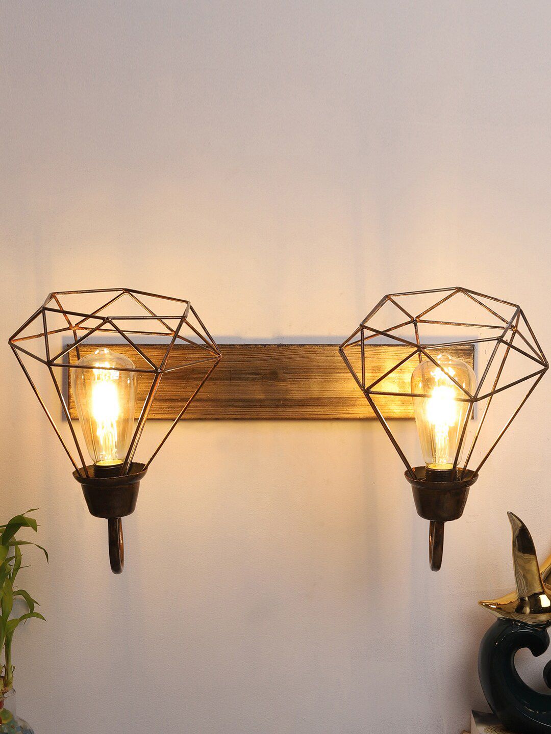 Foziq Brown Industrial Side Wall Lamps Price in India