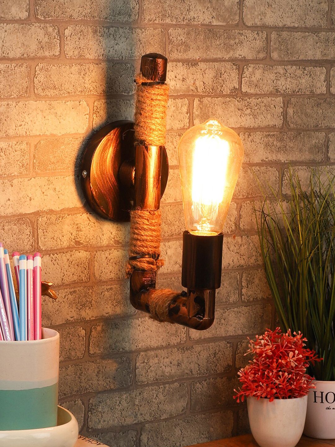 foziq Brown Wall Lamps Price in India