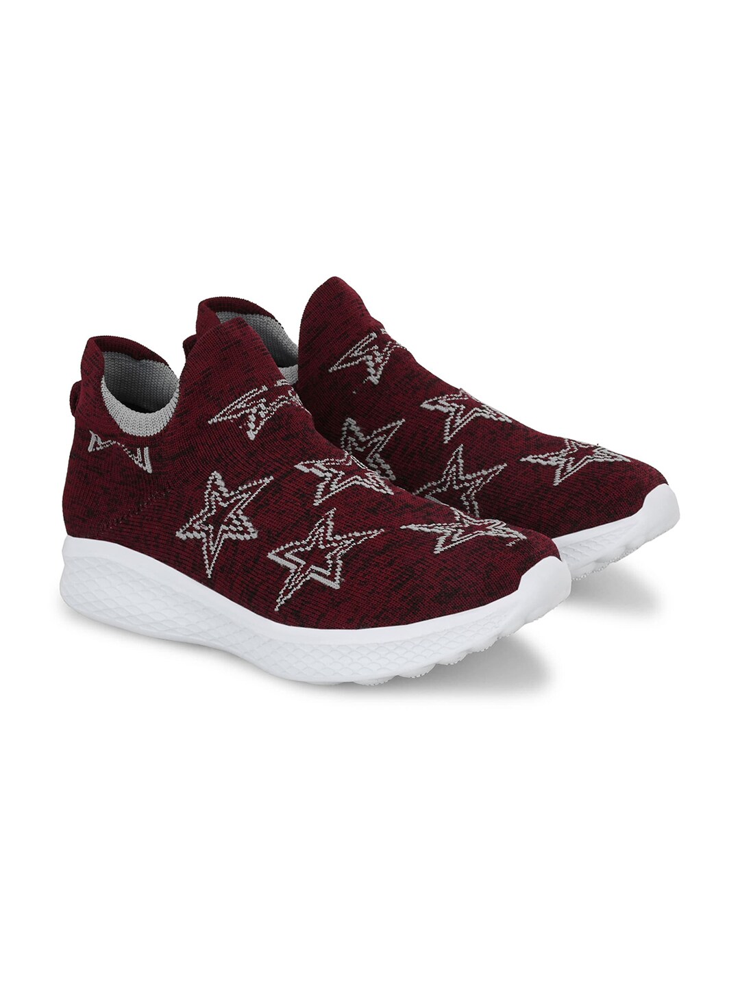 Mast & Harbour Women Red Woven Design Sneakers Price in India