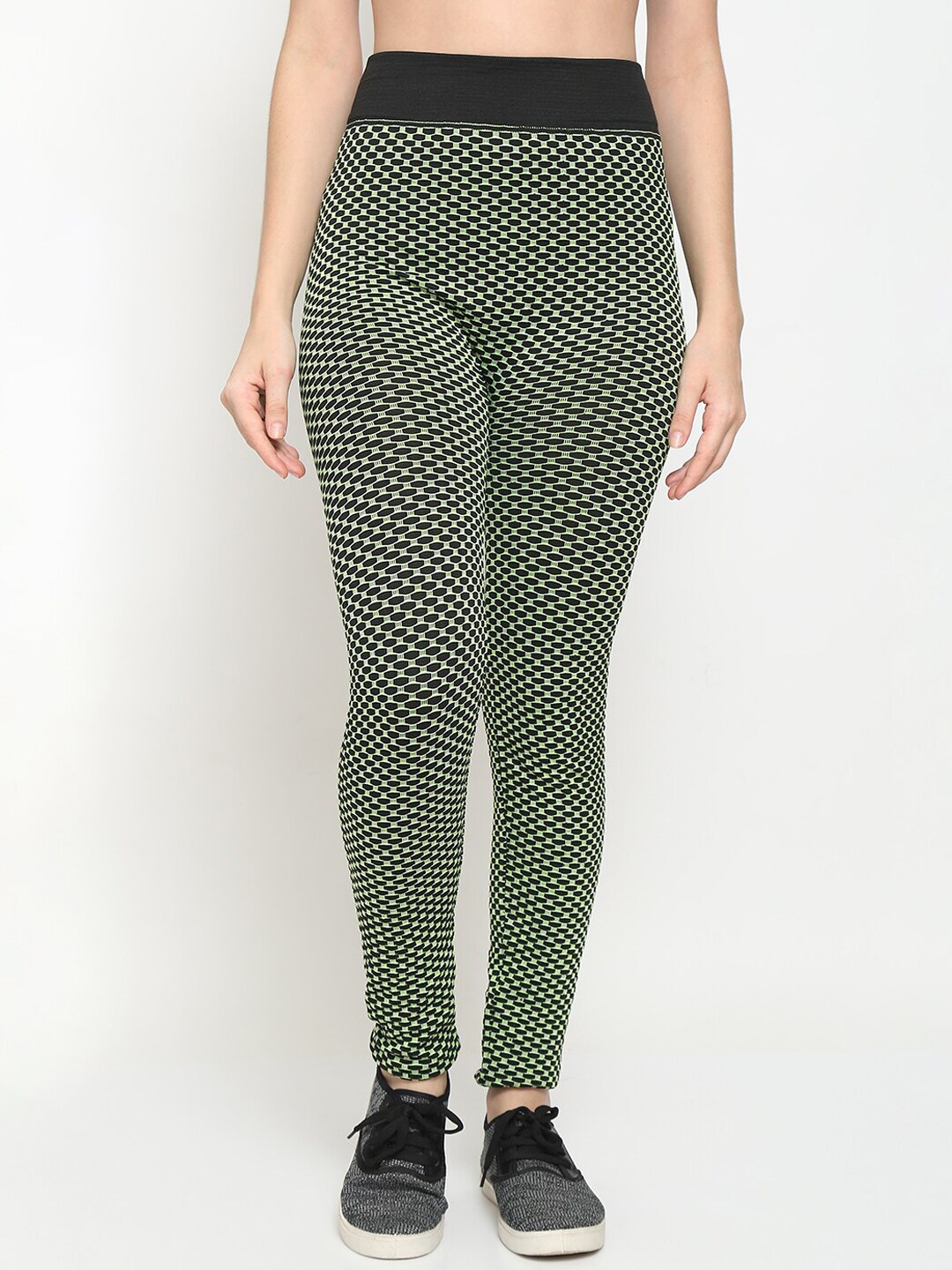GRACIT Women Green Printed Tights Price in India